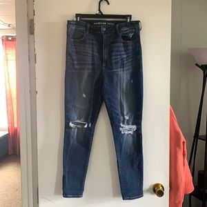 American Eagle Highest Rise Jeggings • Size 12 • Distressed